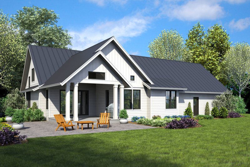 Dream House Plan - Exterior - Rear Elevation for Farmhouse House Plan #48-995 - 4 bed, 3 bath