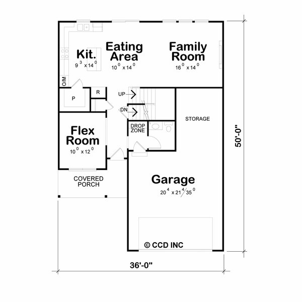 Dream House Plan - Floor Plan - Main Floor for Farmhouse House Plan #20-2656 - 4 bed, 3.5 bath