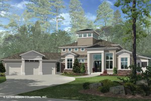 Exterior - Front Elevation Dream House Plan - Contemporary Exterior - Front Elevation Plan #930-506