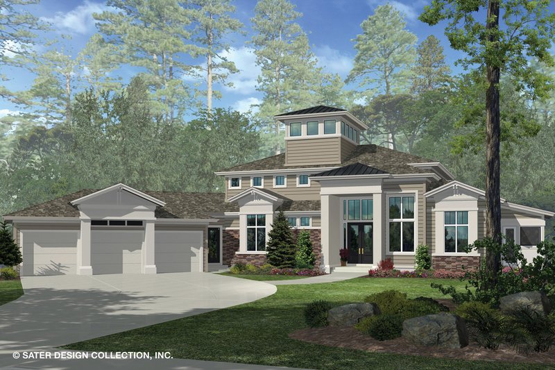 Contemporary Style House Plan - 3 Beds 3.5 Baths 4560 Sq/Ft Plan #930-506