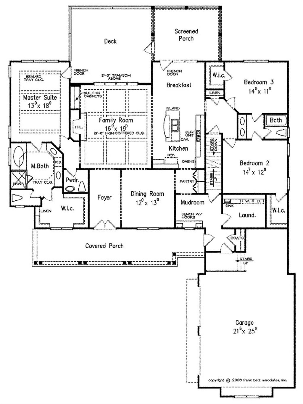 Craftsman Style House  Plan  3  Beds 2  5 Baths 2325 Sq Ft 