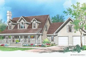 Country Exterior - Front Elevation Plan #929-196