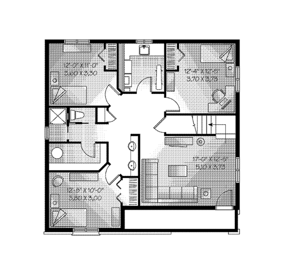 Home Plan - Country Floor Plan - Lower Floor Plan #23-2429