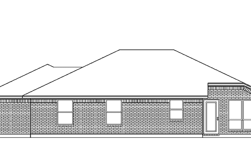 House Design - Exterior - Rear Elevation for Traditional House Plan #84-657 - 2 bed, 1 bath