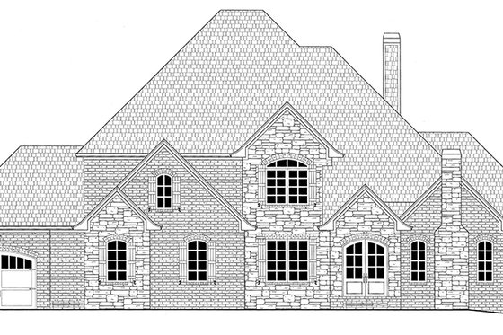 Exterior - Front Elevation 5 for Country House Plan #437-81 - 4 bed, 4.5 bath