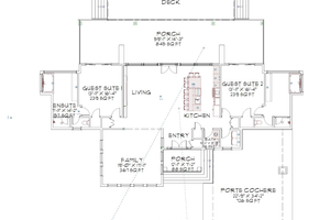 Floor Plan - Main Floor for Farmhouse House Plan #1109-17 - 2 bed, 2.5 bath