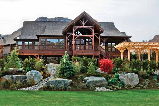 Exterior - Rear Elevation for Craftsman House Plan #132-561 - 5 bed, 4 bath