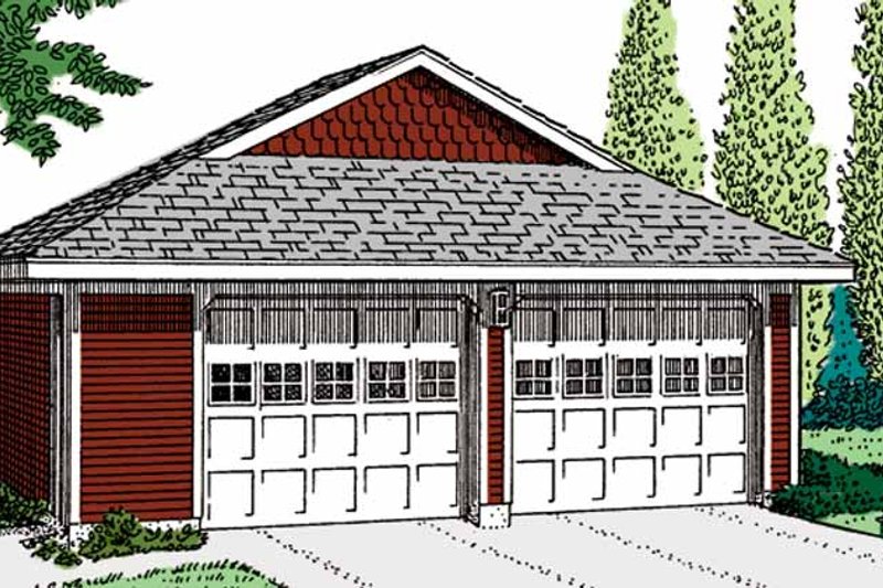 House Blueprint - Exterior - Front Elevation Plan #410-3607