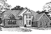 European Style House Plan - 4 Beds 4.5 Baths 3953 Sq/Ft Plan #456-111 