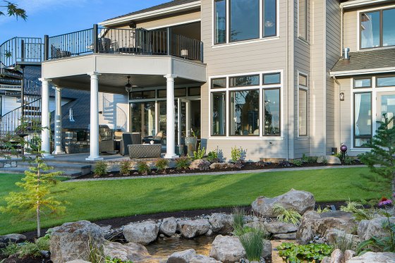 Exterior - Rear Elevation 3 for European House Plan #48-650 - 4 bed, 4.5 bath