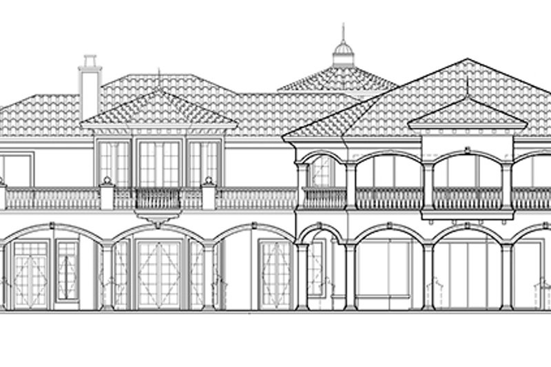 Dream House Plan - Exterior - Rear Elevation for Mediterranean House Plan #1017-77 - 6 bed, 6.5 bath