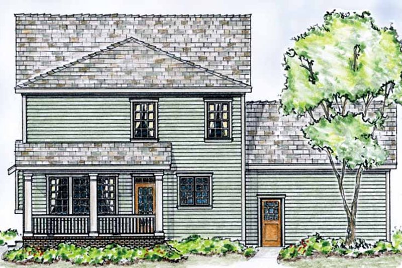 Home Plan - Exterior - Rear Elevation for Country House Plan #410-3564 - 3 bed, 2.5 bath