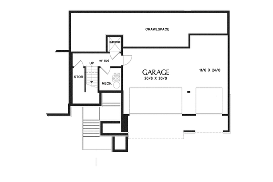 Floor Plan - Lower Floor for Craftsman House Plan #48-913 - 3 bed, 2.5 bath