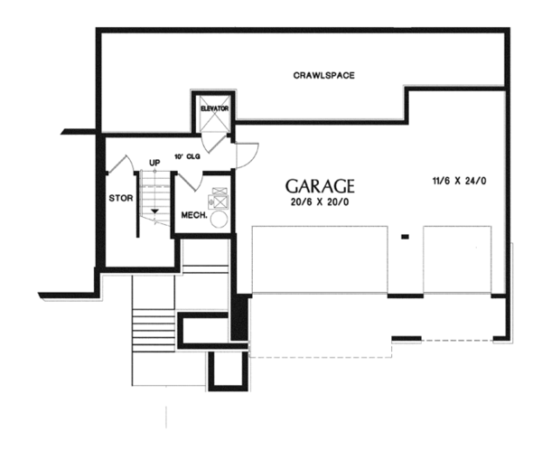 Dream House Plan - Craftsman Floor Plan - Lower Floor Plan #48-913