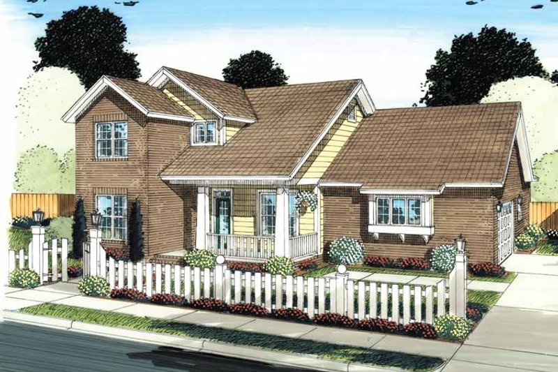 Home Plan - Traditional Exterior - Front Elevation Plan #513-2131
