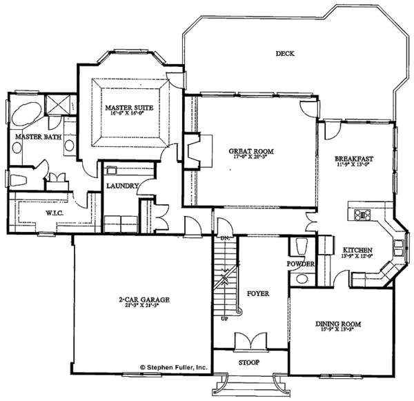 Dream House Plan - European Floor Plan - Main Floor Plan #429-74