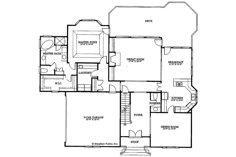 Home Plan - Floor Plan - Main Floor for European House Plan #429-74 - 4 bed, 3.5 bath