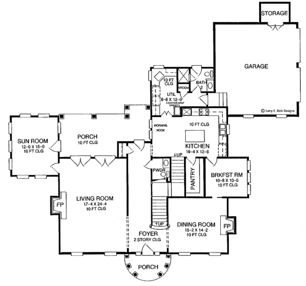 House Plan Design - Classical Floor Plan - Main Floor Plan #952-131