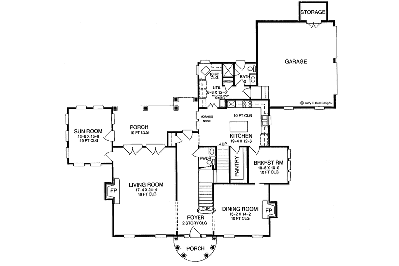Dream House Plan - Floor Plan - Main Floor for Classical House Plan #952-131 - 3 bed, 3.5 bath