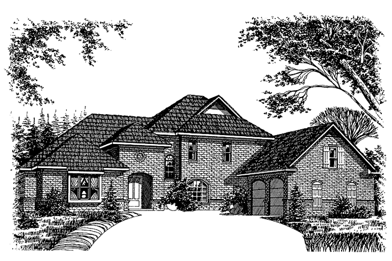 Architectural House Design - Traditional Exterior - Front Elevation Plan #15-337