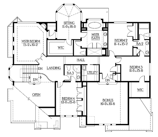Home Plan - Craftsman Floor Plan - Upper Floor Plan #132-500