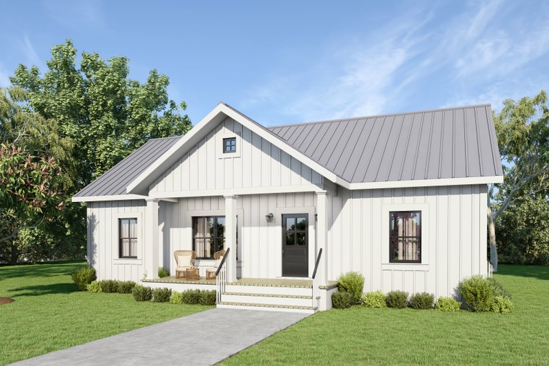 House Blueprint - Farmhouse Exterior - Front Elevation Plan #44-227