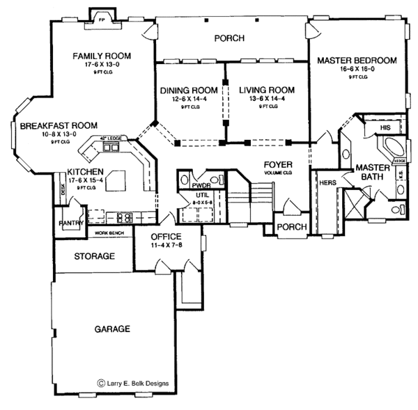 Dream House Plan - European Floor Plan - Main Floor Plan #952-120