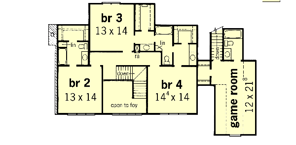 European Floor Plan - Upper Floor Plan #16-231