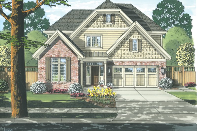 Home Plan - Country Exterior - Front Elevation Plan #46-818