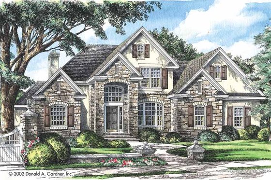 Exterior - Front Elevation 3 for Country House Plan #929-672 - 3 bed, 2.5 bath