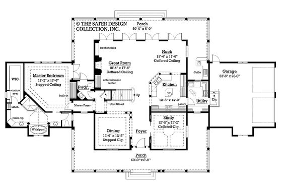 Floor Plan - Main Floor for Colonial House Plan #930-204 - 3 bed, 2.5 bath