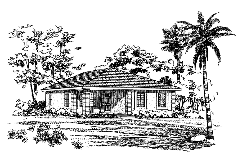 Home Plan - Exterior - Front Elevation 3 for Craftsman House Plan #72-1037 - 3 bed, 2 bath