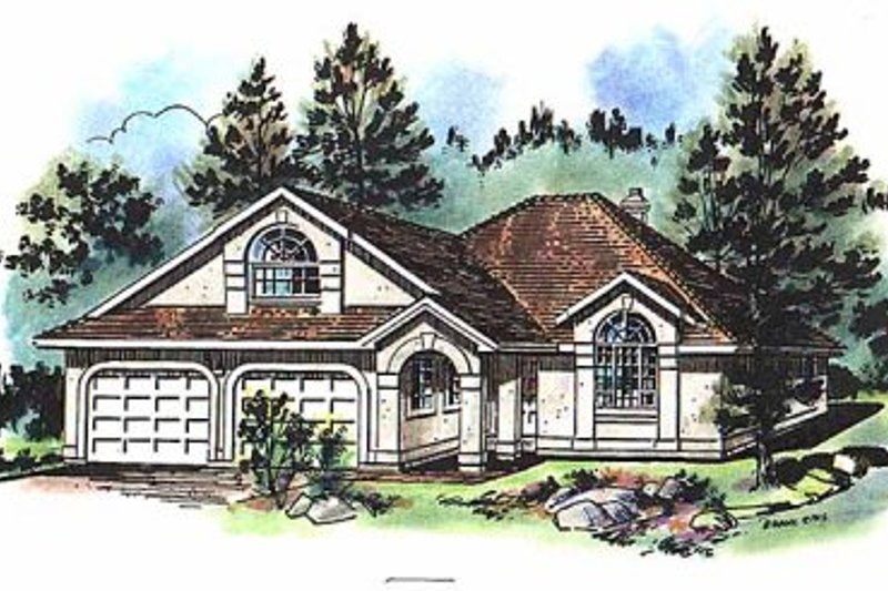 House Blueprint - Ranch Exterior - Front Elevation Plan #18-131