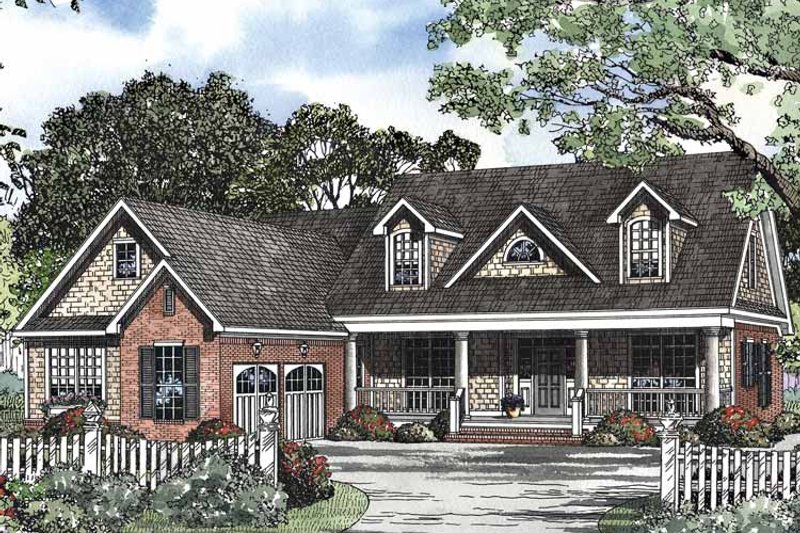Home Plan - Exterior - Front Elevation 3 for Country House Plan #17-3043 - 4 bed, 2.5 bath