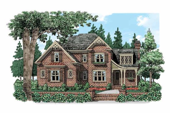 Exterior - Front Elevation 3 for Country House Plan #927-519 - 5 bed, 4.5 bath