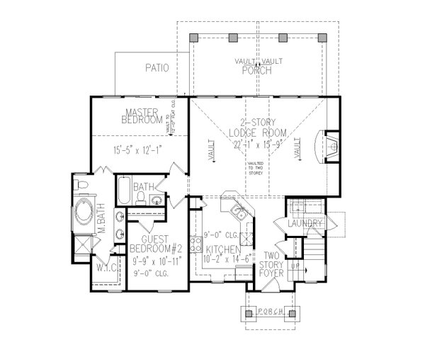 Craftsman Floor Plan - Main Floor Plan #54-557