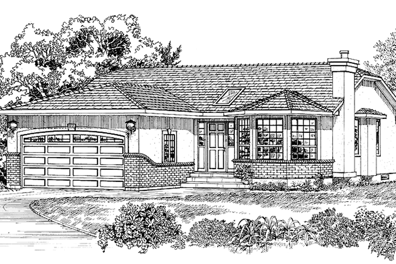House Design - Ranch Exterior - Front Elevation Plan #47-799