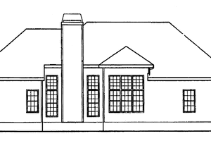 Exterior - Rear Elevation for Country House Plan #927-181 - 4 bed, 3 bath