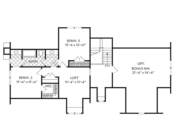 House Plan Design - European Floor Plan - Upper Floor Plan #927-974