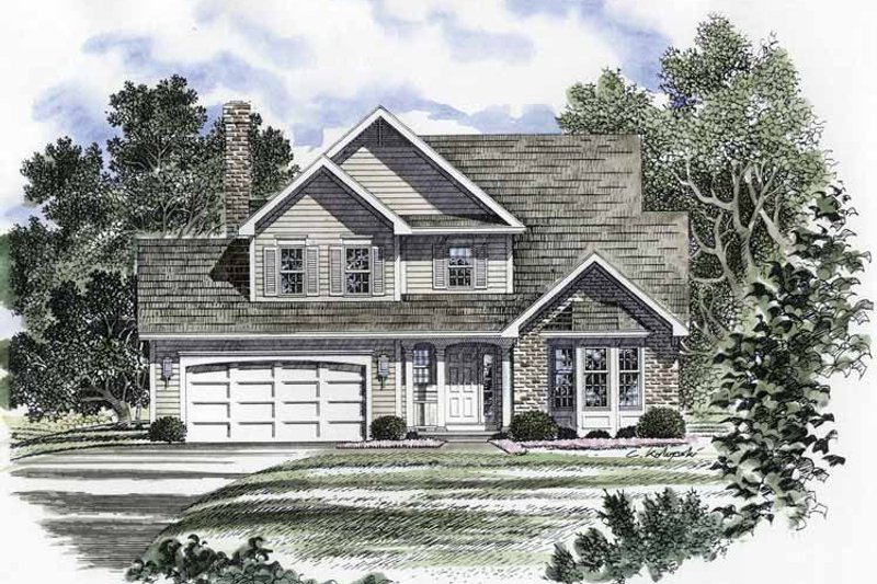 Architectural House Design - Traditional Exterior - Front Elevation Plan #316-159