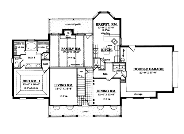 House Plan Design - Country Floor Plan - Main Floor Plan #42-680