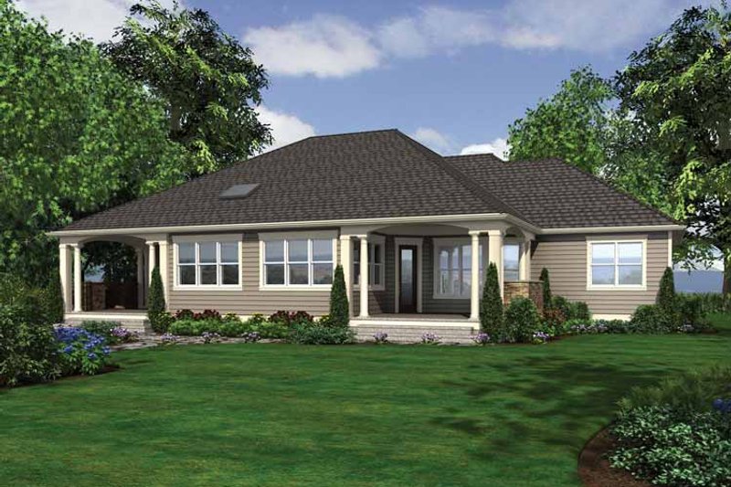 Home Plan - Exterior - Rear Elevation 1 for Traditional House Plan #132-545 - 3 bed, 2.5 bath