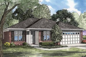 Exterior - Front Elevation 3 for Ranch House Plan #17-3063 - 3 bed, 2 bath