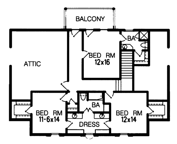 Dream House Plan - Country Floor Plan - Upper Floor Plan #15-356