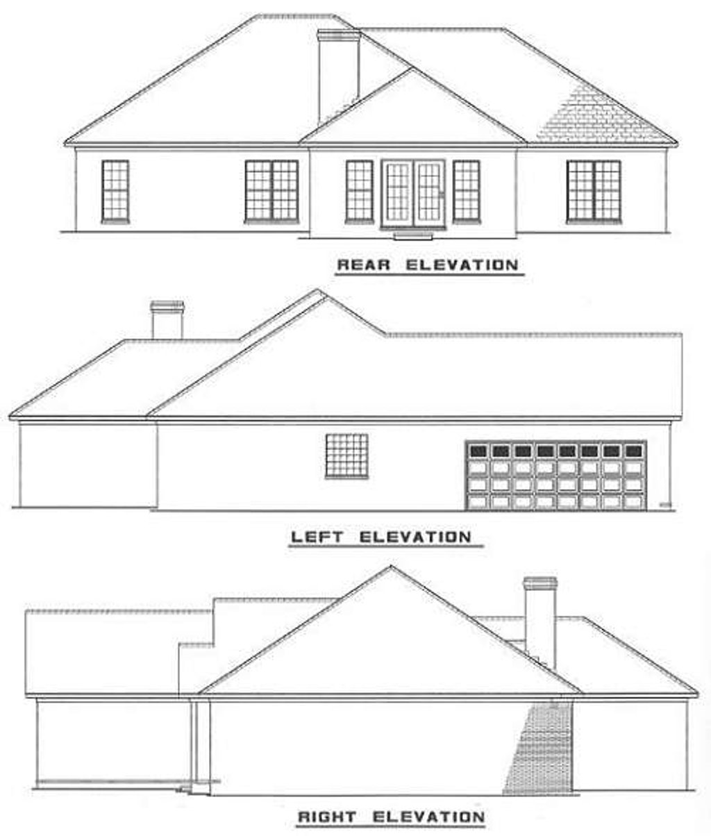 Contemporary Style House Plan - 3 Beds 2 Baths 2133 Sq/Ft Plan #17-149 ...