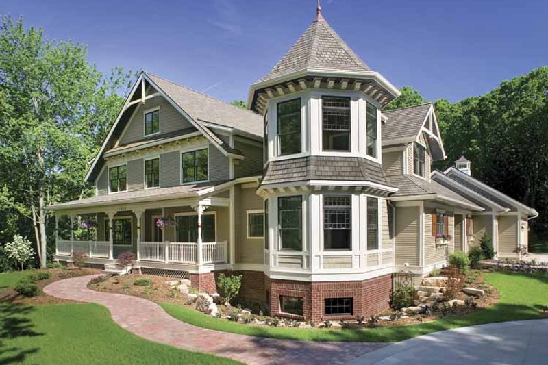Architectural House Design - Victorian Exterior - Front Elevation Plan #928-35
