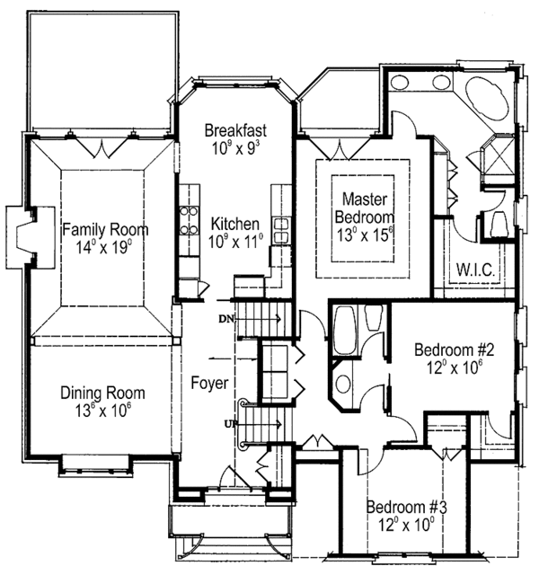 House Plan Design - European Floor Plan - Main Floor Plan #429-132