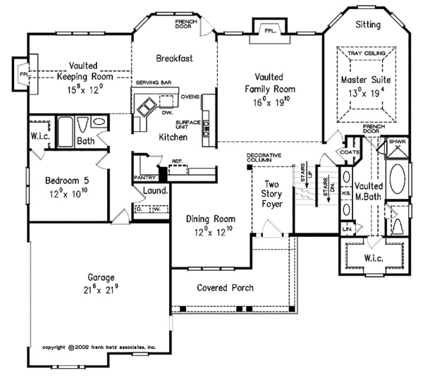 House Design - Colonial Floor Plan - Main Floor Plan #927-849