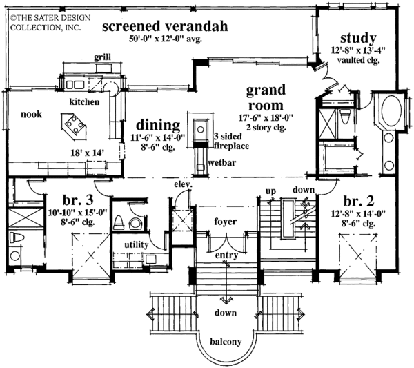 Country Floor Plan - Main Floor Plan #930-33