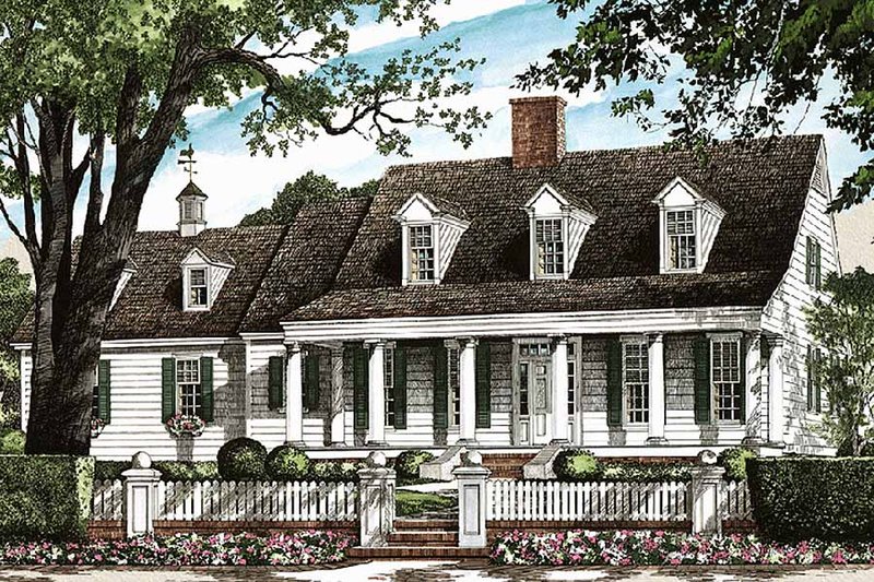 Dream House Plan - Exterior - Front Elevation 3 for Southern House Plan #137-123 - 3 bed, 2.5 bath